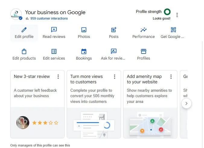 Google My Business Dashboard